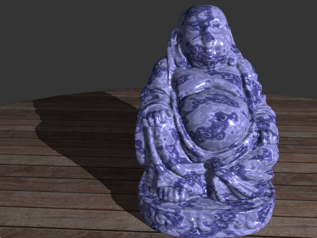 Buddha, with procedural marble